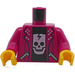 LEGO Magenta Minifig Torso with Jolly Roger and &#039;TOUR&#039; on Back (973)