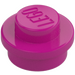 LEGO Magenta Plate 1 x 1 Rund (6141 / 30057)