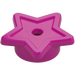 LEGO Magenta Plate 1 x 1 Round with Star (11609 / 28619)