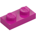 LEGO Magenta Plade 1 x 2 (3023 / 28653)