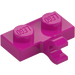 LEGO Magenta Plate 1 x 2 med Horisontal klips (11476 / 65458)