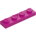 LEGO Magenta Plate 1 x 4 (3710)