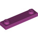 LEGO Magenta Plate 1 x 4 with Two Studs without Groove (92593)