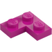 LEGO Magenta Plate 2 x 2 Corner (2420)