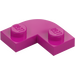 LEGO Magenta Plaat 2 x 2 Rond Hoek (79491)