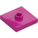 LEGO Magenta assiette 2 x 2 avec rainure et 1 Centre Tenon (23893 / 87580)