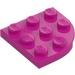 LEGO Magenta Plate 3 x 3 Round Corner (30357)