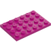 LEGO Magenta Plate 4 x 6 (3032)