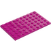 LEGO Magenta Plate 6 x 10 (3033)