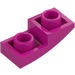 LEGO Magenta Helling 1 x 2 Gebogen Omgekeerd (24201)