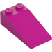 LEGO Magenta Slope 2 x 4 (18°) (30363)