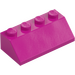 LEGO Magenta Helling 2 x 4 (45°) met ruw oppervlak (3037)