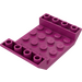 LEGO Magenta Schrägstein 4 x 6 (45°) Doppelt Invers mit Open Mitte ohne Löcher (30283 / 60219)