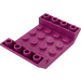 LEGO Magenta Steigung 4 x 6 (45°) Doppelt Invertiert mit Open Center ohne Löcher (30283 / 60219)