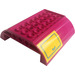 LEGO Magenta Pendenza 8 x 8 x 2 Curvo Invertito Doppio con Hatch con Maniglia su Arancione Background Adesivo (54091)