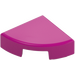 LEGO Magenta Tile 1 x 1 Quarter Circle (25269)