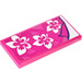 LEGO Magenta Tile 2 x 4 with Bedspread Sticker (87079)