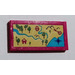 LEGO Magenta Tile 2 x 4 with Map with Water and Trees Sticker (87079)