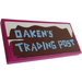 LEGO Magenta Tegel 2 x 4 met &quot;OAKEN&#039;S TRADING POST&quot; Sticker (87079)