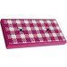 LEGO Magenta Tegel 2 x 4 met Wit en Magenta Checkered en Twee Cushion Knoppen Sticker (87079)