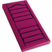 LEGO Magenta Tile 2 x 4 with Window Shutter Sticker (87079)