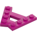 LEGO Magenta Wedge Plate 1 x 4 A-Frame (45°) (15706)