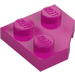 LEGO Magenta Cuña Placa 2 x 2 Cut Esquina (26601)