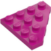 LEGO Magenta Cuña Placa 4 x 4 Esquina (30503)