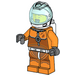 LEGO Male Astronaut in Oranje Ruimte Suit minifiguur