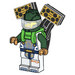 LEGO Male Astronaut with Dark Green Helmet and Solar Panels Minifigure