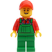 LEGO Male Farmer avec rouge Casquette avec Trou Figurine