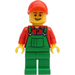 LEGO Male Farmer with Red Cap with Hole Minifigure