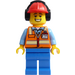 LEGO Male in Orange Work Vest Minifigure