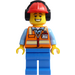 LEGO Male dans Orange Work Vest Figurine