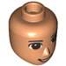 LEGO Male Minidoll Hoofd met Brown Eyes (River) (78962 / 92240)