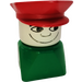 LEGO Male on green base with Red Police Hat Duplo Figure