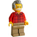 LEGO Male Visitor - Red Plaid Flannel Shirt Minifigure