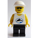 LEGO Männlich, Weiß Hemd mit Balck Delfin im Blau Oval und Schwarz Sonnenbrille Minifigur