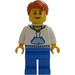 LEGO Male avec Bleu et blanc Hoodie Figurine