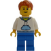 LEGO Mâle avec Bleu et Blanc Sweatshirt à Capuche Minifigurine