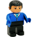 LEGO Male mit Blau oben und Tie und Asian Gesicht