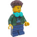 LEGO Muž s Tmavě zelená Mikina s kapucí Minifigurka