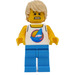 LEGO Male mit Surfbrett oben Minifigur