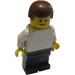 LEGO Mann med Hvit Skjorte og Svart Pants Minifigur