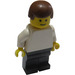 LEGO Male met Wit Shirt en Zwart Pants minifiguur