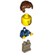 LEGO Man (Blue Plaid Shirt with peeled Banana print) Minifigure