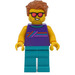LEGO Man - Dark Purple Vest minifiguur
