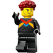 LEGO Man in Zwart Racing Suit minifiguur