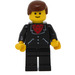 LEGO Man in Black Suit with Red Shirt Minifigure