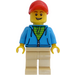 LEGO Mann im Dunkles Azur Pullover Minifigur